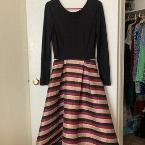 Hutch Long Sleeve Fit and flare Dress with High-Low Hem